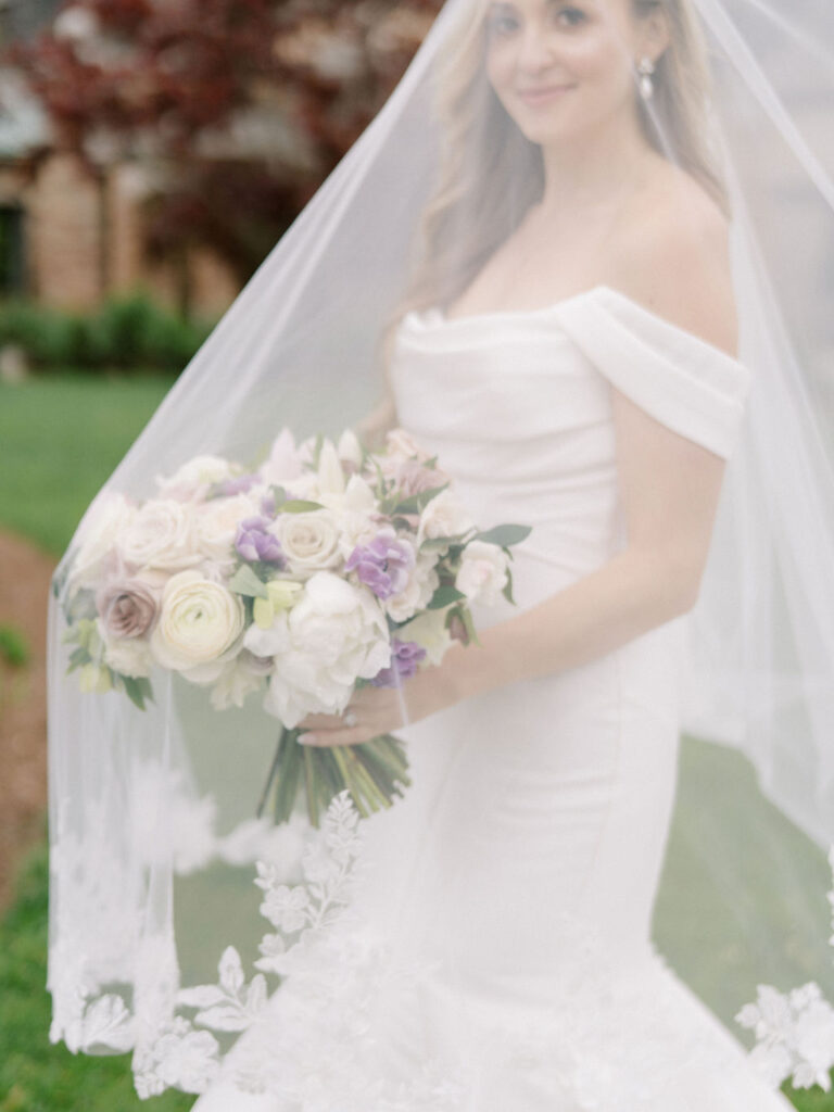 Outdoor bridal portraits at Cascade Hills Country Club in Grand Rapids, Michigan