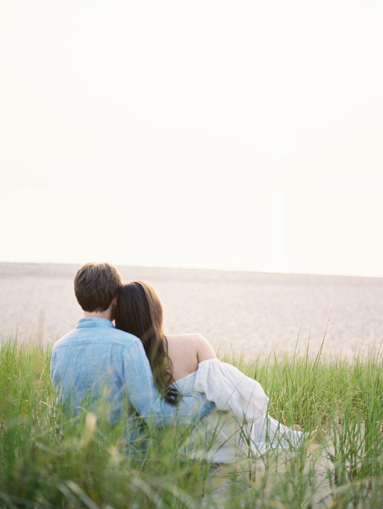 Couple watching the sunset 