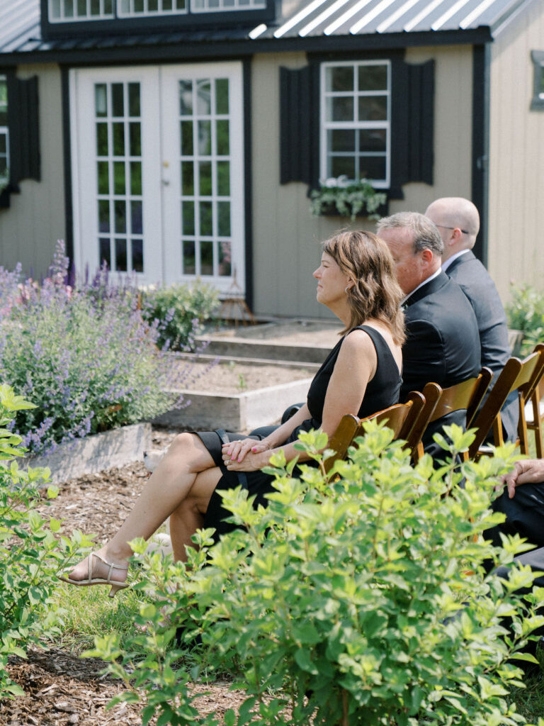 Parents of the bride during the ceremony
