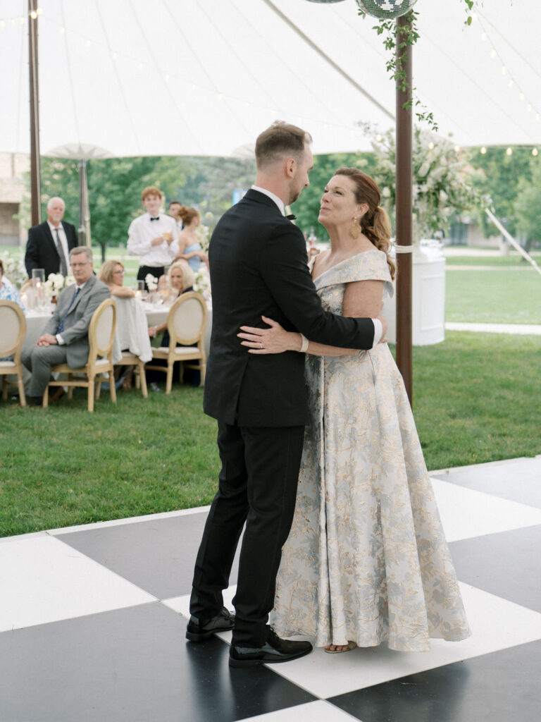 Groom dancing with his mother